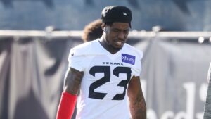 Texans’ C.J. Gardner-Johnson carted from West Virginia training camp finale with possible leg injury: report