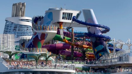 Traveler treated for injuries after acrylic glass on cruise ship water slide breaks