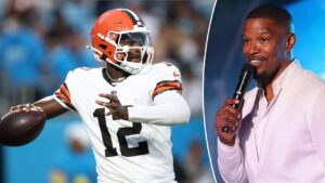 Jamie Foxx channels his iconic character to defend Shedeur Sanders against ‘haters’ after Browns debut