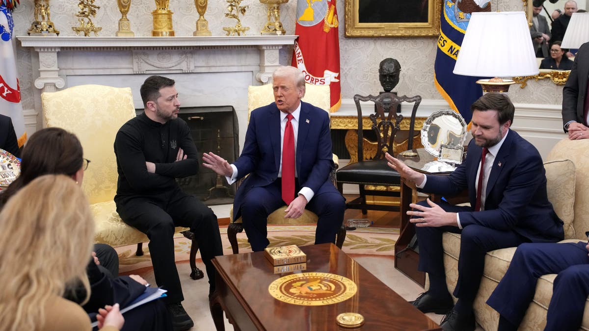 Zelenskyy and Trump in Oval Office