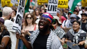 Thousands storm Manhattan calling for ‘global intifada,’ a phrase with a pending violence designation