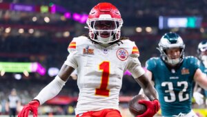 Chiefs’ Xavier Worthy reacts after Taylor Swift reveals how excited she was team drafted him