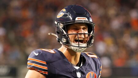 Bears’ Tyson Bagent breaks down in tears after receiving life-changing contract: ‘Weight off my shoulders’