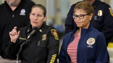 Ex-LA fire chief lodges claim against city, accusing mayor Karen Bass of ‘smear campaign’