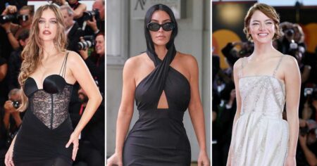 The Best Celebrity Outfits at the 2025 Venice Film Festival: Kim Kardashian, Barbara Palvin and More