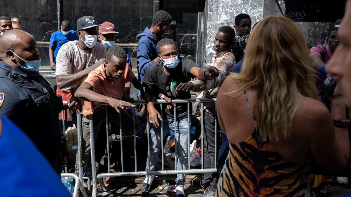 Migrants at NYC hotel