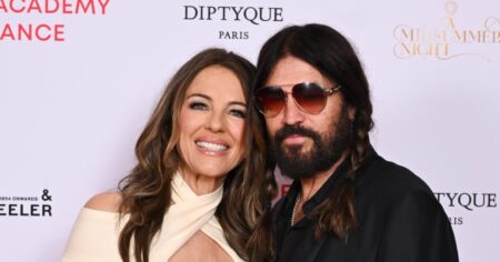 Billy Ray Cyrus and Elizabeth Hurley Pack on the PDA to Celebrate His 64th Birthday