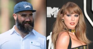 Jason Kelce Reacts to Millions Tuning Into ‘New Heights’ for Taylor Swift: ‘What in the Actual F***’