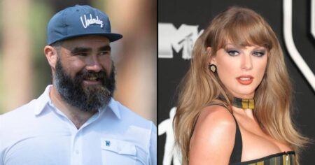 Jason Kelce Reacts to Millions Tuning Into ‘New Heights’ for Taylor Swift: ‘What in the Actual F***’