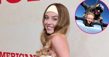 Sydney Sweeney Puts Her Curves on Display While Skydiving in a Skin-Tight Outfit