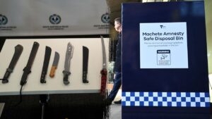 Australian state rolls out machete ‘disposal bins’ ahead of ban