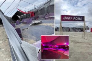 Burning Man’s infamous ‘Orgy Dome’ blown away, wrecked by fierce Nevada windstorm: ‘Worked so hard…to erect our lovely space’