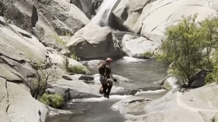California man rescued by helicopter after spending two days trapped behind waterfall