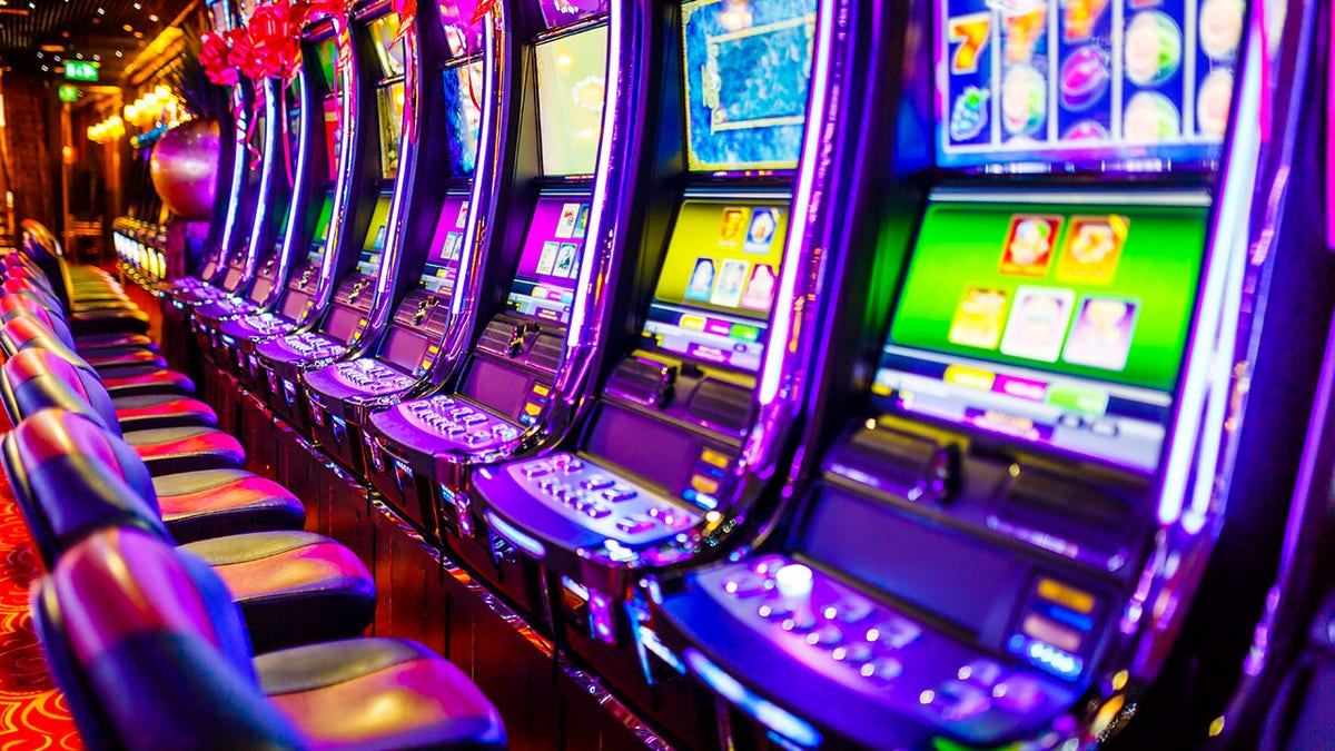 Slot machines in casino