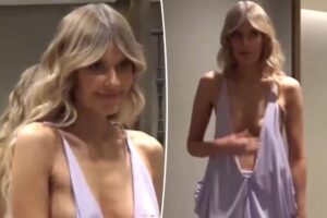 Influencer slammed for ‘hideous,’ too-revealing dress at fashion show: ‘Different isn’t always flattering’