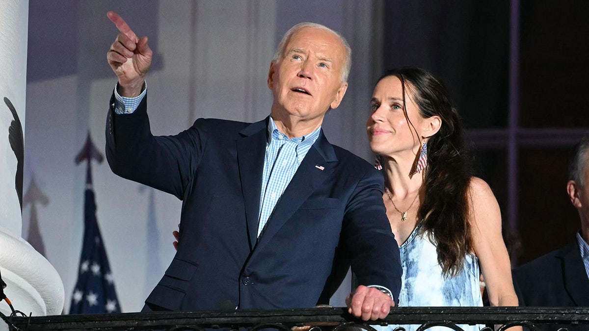 Ashley Biden talking with Joe Biden