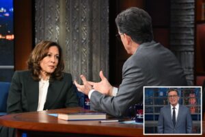 Stephen Colbert needles Kamala Harris after she fails to answer simple question