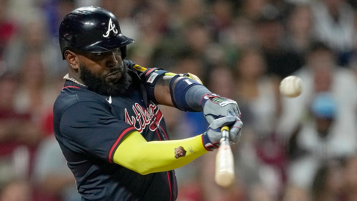 Marcell Ozuna in action