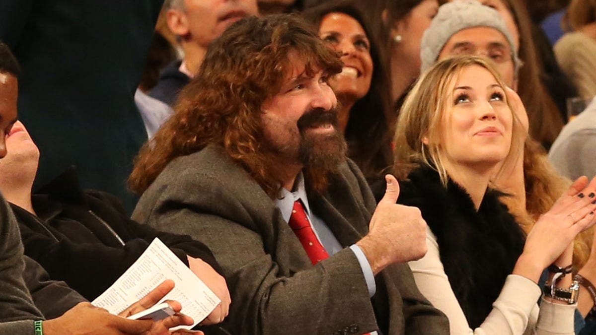 Mick Foley at a 76ers game