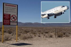 Secretive Air Force jet spotted flying over Area 51 by plane-obsessed photographer