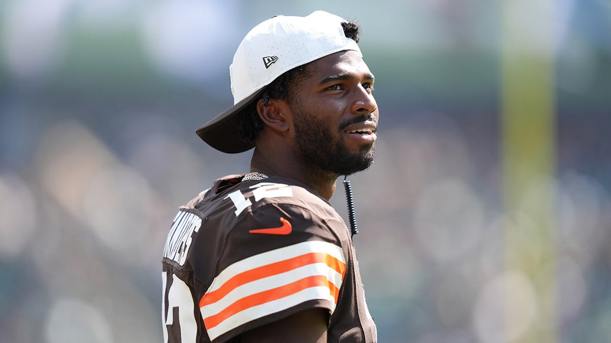 Shedeur Sanders on the sideline vs Eagles