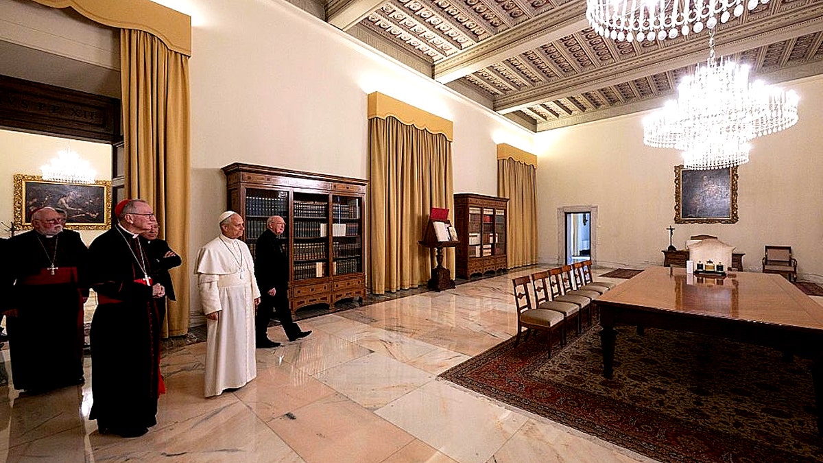 Pope Leo XIV inside the papal apartments