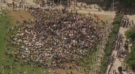 Hundreds of anti-Israel protestors arrested in London for supporting group banned under terrorism law