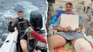 ‘Sharks won’t do anything to you’: Florida spearfisherman attacked by shark minutes after reassuring family