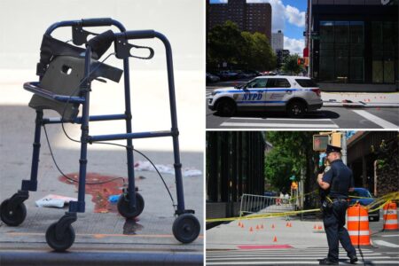 Walker-using woman, 69, shot in  face and killed by apparent stray bullet in Harlem: cops, sources