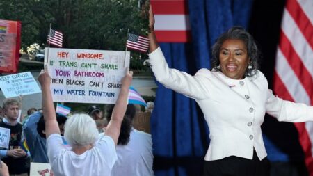 Virginia leaders condemn racist sign aimed at Lt. Gov. Winsome Earle-Sears over bathroom policy