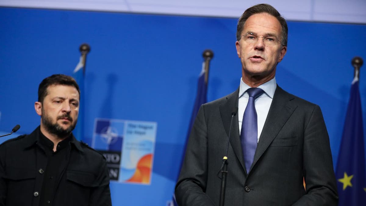 Ukraine President Volodymyr Zelenskyy and NATO Secretary General Mark Rutte