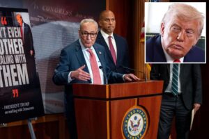 Chuck Schumer and Hakeem Jeffries ‘demand’ meeting with Trump as government shutdown deadline nears 