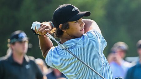 Charlie Woods, Tiger Woods’ son, nails hole-in-one at TPC Sawgrass Junior Players Championship tournament