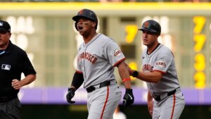 Rockies, Giants get into benches-clearing scrap after Rafael Devers admires home run