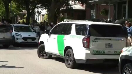 Federal agents forced to retreat on slashed tires after immigration raid confrontation in sanctuary city