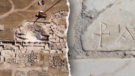 2,000-year-old Roman hall plus Christian symbols unearthed in biblical city from Book of Revelation