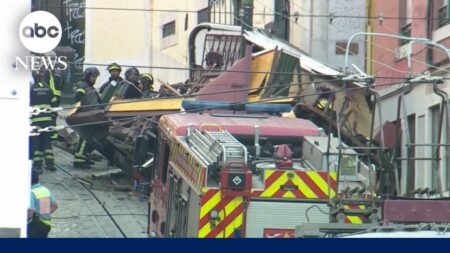 Derailment of Portugal’s iconic streetcar on steep Lisbon hill kills at least 15