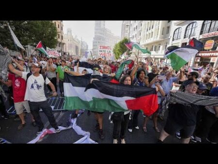 Final stage of Spanish Vuelta cycling race abandoned after disruption by pro-Palestine protesters