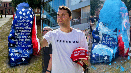 University’s Charlie Kirk tribute defaced as students hurl insults at his supporters: ‘Lost souls’