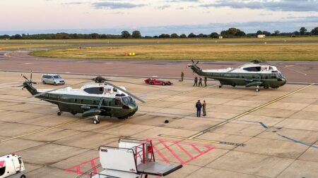 Trump forced to transfer helicopters after Marine One suffers ‘minor hydraulic issue’ in UK