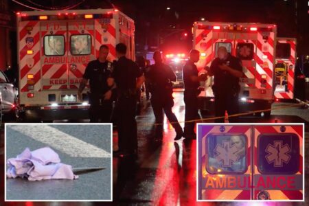 NYPD cop slashed in the face by madman in precinct as officers fatally shoot attacker after chase