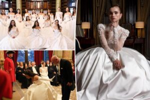 Young high-class debutantes decked out in white bridal-like gowns attend annual Queen Charlotte’s Ball