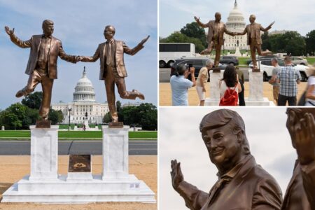 Trump, Epstein ‘Best Friends Forever’ statue hastily removed from DC’s National Mall