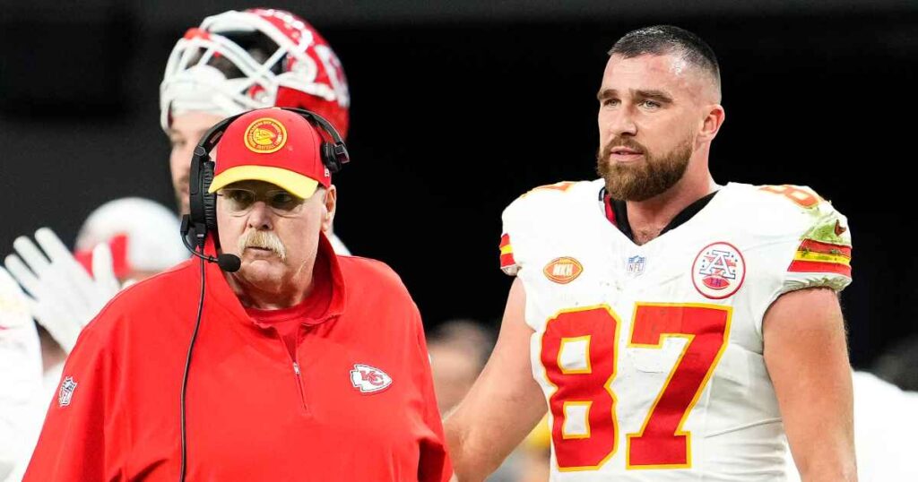 Travis Kelce and Andy Reid Have Heated Exchange on Kansas City Chiefs Sideline on ‘Sunday Night Football’