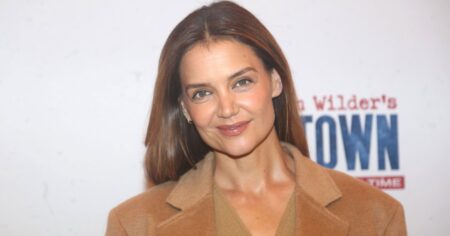 Katie Holmes’ Comfy Sweater Gives New England Rich Mom Vibes — Get the Look for 