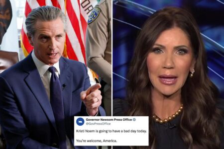 Kristi Noem slams Gavin Newsom’s ‘really menacing’ warning to her: ‘It immediately panicked my family and friends’