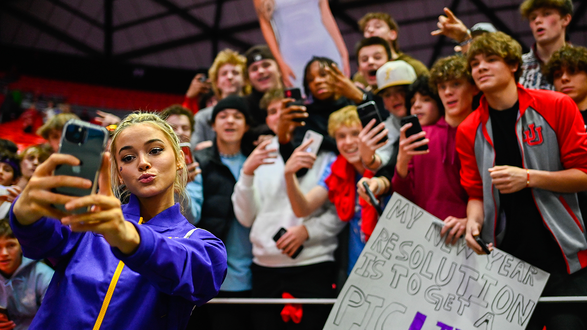 Olivia Dunne with fans