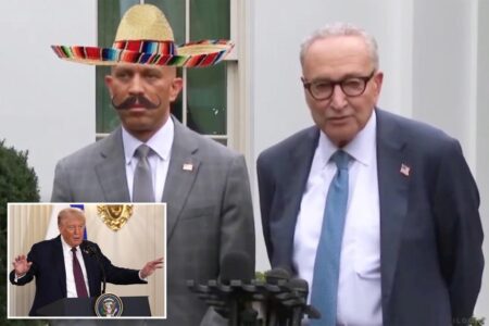 Trump mocks Chuck Schumer and Hakeem Jeffries in AI-generated video after failed government shutdown meeting 