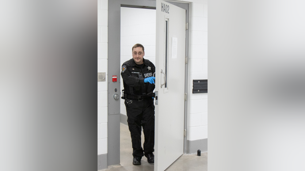 Brian Edwards is seen working at a jail