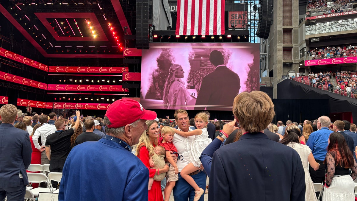 families at charlie kirk memorial